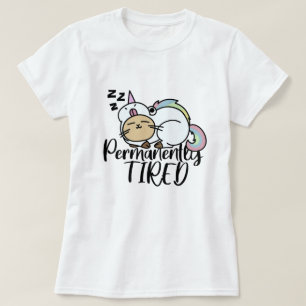Dauerhaft müde Niedliche Katze T-Shirt
