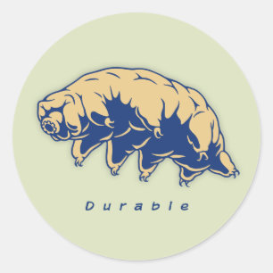 Dauerhaft - Tardigrade Runder Aufkleber