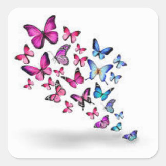 Dauerhaft und wetterfest quadratischer aufkleber