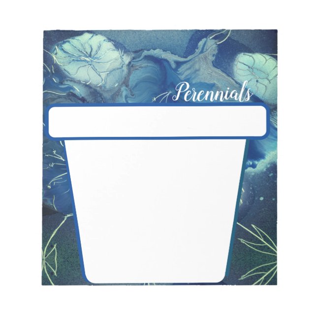 Dauerhafte Blume in Blue Notizblock (Vorderseite)