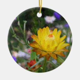 Dauerhafte Blume. Keramik Ornament
