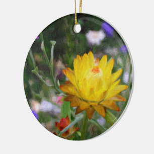 Dauerhafte Blume. Keramik Ornament
