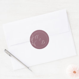 Dauerhafte Liebe | Deep Mauve | Einladung zur Hoch Runder Aufkleber