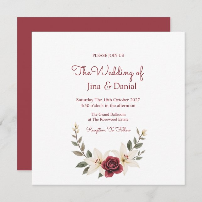 Dauerhafte Liebe Save The Date (Vorne/Hinten)