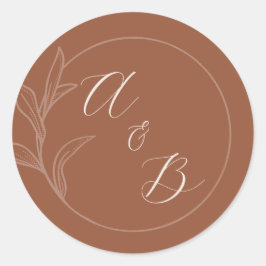 Dauerhafte Liebe | Terracotta | Einladung zur Hoch Runder Aufkleber