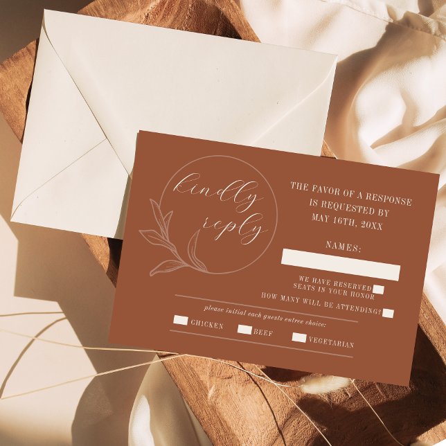 Dauerhafte Liebe | Terracotta | RSVP Karte (Von Creator hochgeladen)