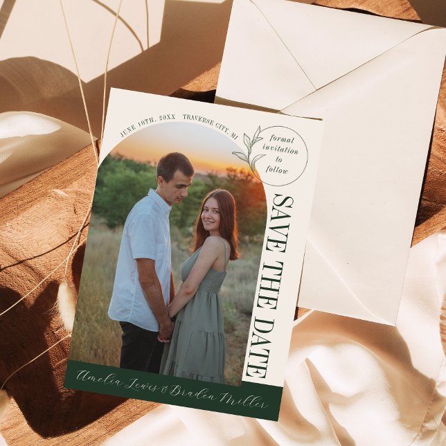 Dauerhafte Liebe | Tiefgrüner Arch | Save The Date (Von Creator hochgeladen)