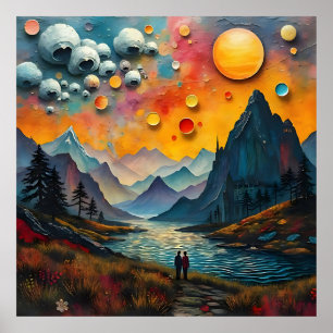 Dauerhafte Wunder fantastischer Alien Poster