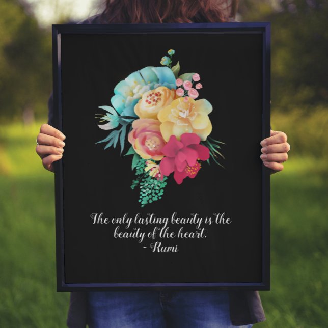 Dauerhafter Beauty Bouquet Rumi Quote Poster (Von Creator hochgeladen)