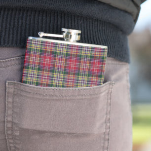 Dauerhafter Clan Tartan Kariertes Muster Flachmann