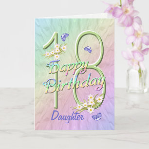 Daughter 18. Geburtstag Butterfly Garden Card Karte