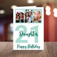 Daughter 21. Geburtstag Moderne Script Foto Collag