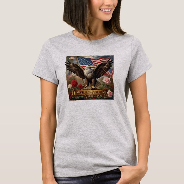Daughter Adler Amerikanische Revolution Geschichte T-Shirt (Vorderseite)