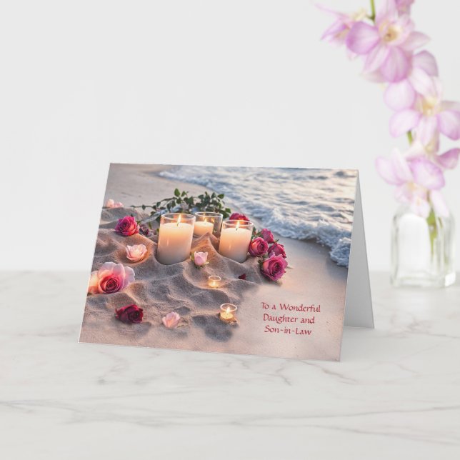 Daughter and New Son in Law Husband Congratulation Karte (Orchidee)