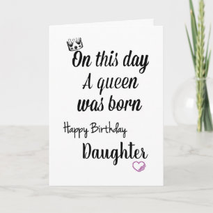 **DAUGHTER** BESONDERE "SIE" UND SONDERTAG "BIRTHT KARTE