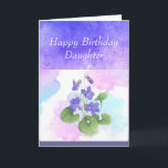 Daughter Birthday African Violet Blume Gedicht Feiertagskarte<br><div class="desc">Rose sind rot,  Violetten blau,  ich bin gesegnet,  weil ich dich zum Geburtstag deiner Tochter habe</div>