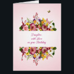 Daughter Birthday Beautiful Bouquet<br><div class="desc">Eine schöne Geburtstagskarte für eine Tochter. Ein Bouquet wird durch Lieben geteilt,  die sich einen guten Geburtstag wünschen. Alles auf einem zarten rosa Hintergrund. Eine wunderschöne,  traditionelle Geburtstagskarte,  die wirklich Freude bereiten wird.</div>