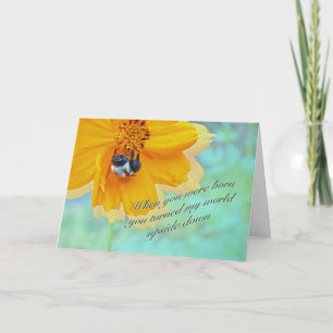 Daughter Birthday Bumblebee on Cosmos Karte