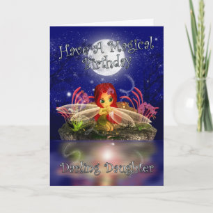 Daughter Birthday Card - Niedliche kleine Fee Karte