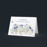 Daughter Birthday Dusty Blue Wildblumen Karte<br><div class="desc">Diese süße Karte ist ein herzliches Fest von Daughter's besonderen Tag! Die zarte Illustration von staubblauen Wildblumen, die mit weichen, federischen Blütenblättern tendiert, ist eine liebevolle Hommage an die Menschen. Der Gesamteffekt ist eine zarte Liebe und Zuneigung, die diese Karte zu einem perfekten Ausdruck ihres Stolzes und ihrer Verehrung zum...</div>