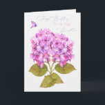 Daughter Birthday Hydrangeas und Butterfly Karte<br><div class="desc">Schöne Geburtstagskarte für die Tochter,  mit rosa Hydrangeas und einem einfachen Schmetterling.</div>