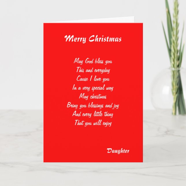 Daughter christmas greeting cards feiertagskarte (Vorderseite)