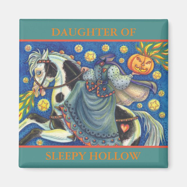 DAUGHTER DER SCHLAFHOLLOW HALLOWEEN MAGNET Square (Vorne)