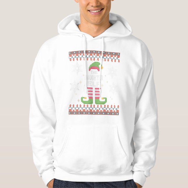 Daughter Elf Ugly Christmas Hoodie (Vorderseite)