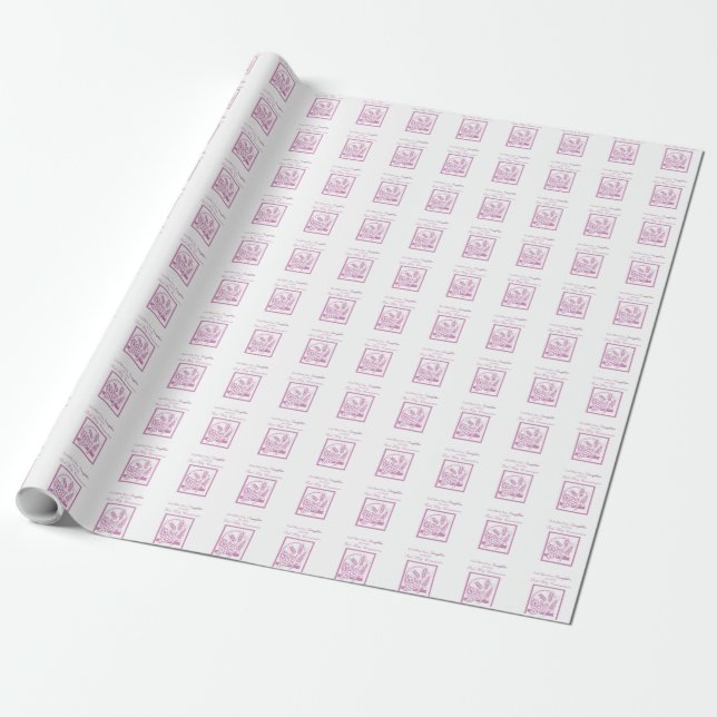 Daughter Erste Kommune, rosa Geschenkpapier (Ungerollt)