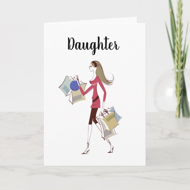 **DAUGHTER** FEIERT SIE!BIRTHTAG KARTE (Vorderseite)