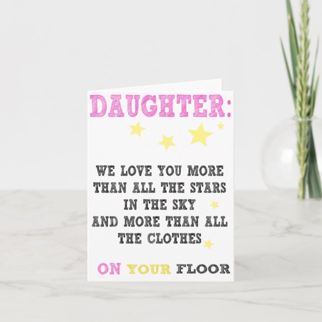 Daughter Funny happy birthday card Karte (Vorderseite)