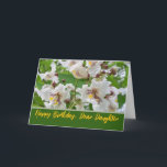 Daughter Geburtstags-Individuelle Name mit Catalpa Karte<br><div class="desc">Katalpa-Baumblüten schmücken die Abdeckung dieser Geburtstagskarte für eine Tochter. Fügen Sie dem Cover den Namen Ihrer Tochter hinzu,  wenn Sie möchten. Die Blüten sind wie schöne Orchideen. Ideal für einen Frühlingstag zum Geburtstag. Art,  Bild und Vers Copyright © Shoaff Ballanger Studios,  2024.</div>