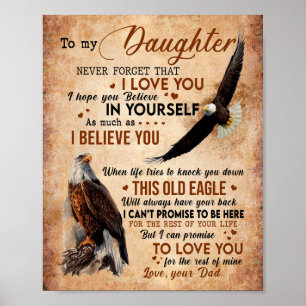 Daughter Gift   Letter To My Daughter From Dad Poster