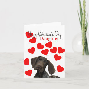 Daughter Glossy Grizzy Valentine Puppy Liebe Feiertagskarte