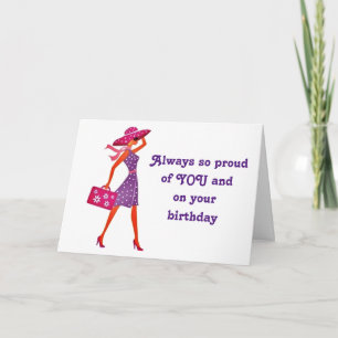 "DAUGHTER" GLÜCKLICHER GEBURTSTAG** KARTE