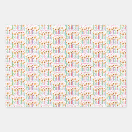 Daughter Happy Birthday Candles Geschenkpapier Set