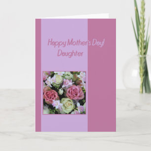 Daughter Happy Mother Day Rose Card Karte