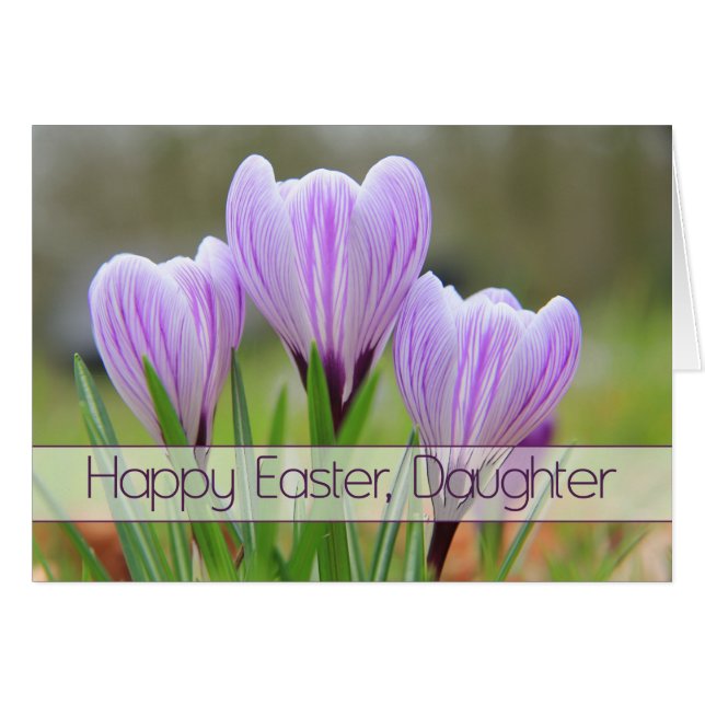 Daughter Happy Oaster Lila Crocuses (Vorderseite (Horizontal))