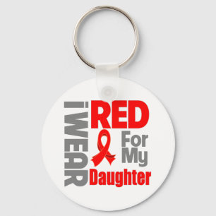 Daughter - I Wear Red Ribbon Schlüsselanhänger