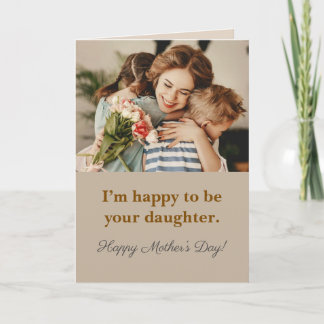 Daughter Mother’s Day Photo Card Karte