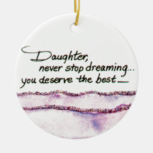 Daughter, nie aufhören, die Aquarellkunst des Text