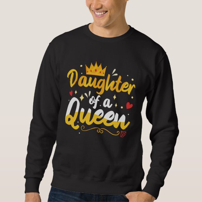 Daughter Of A Queen Mom And Daughter Matching Moth Sweatshirt (Vorderseite)