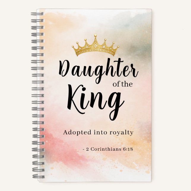 Daughter of the King Personalized Christian Notizbuch (Vorderseite)