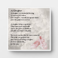 Daughter Poem Plaque - Design der Ballettschuhe
