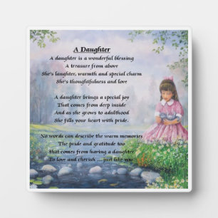 Daughter Poem Plaque - Little Girl Design Fotoplatte