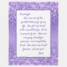 Daughter Proud von dir Fleecedecke