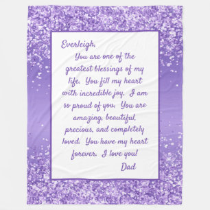 Daughter Proud von dir Fleecedecke