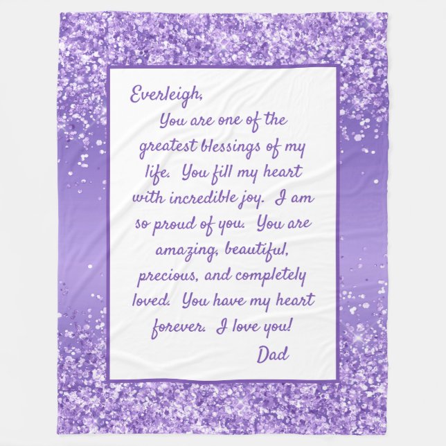 Daughter Proud von dir Fleecedecke (Vorderseite)