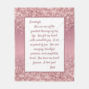 Daughter Proud von dir Fleecedecke