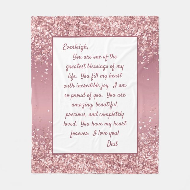 Daughter Proud von dir Fleecedecke (Vorderseite)